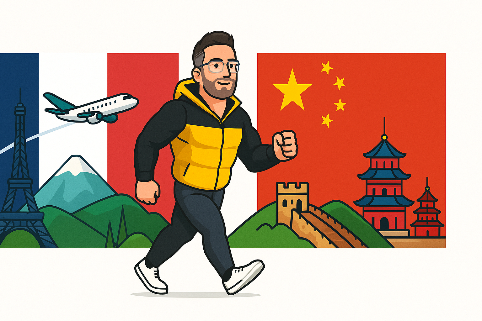 IA generated image of me going to China